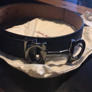 Salvatore Ferragamo snake skin belt.